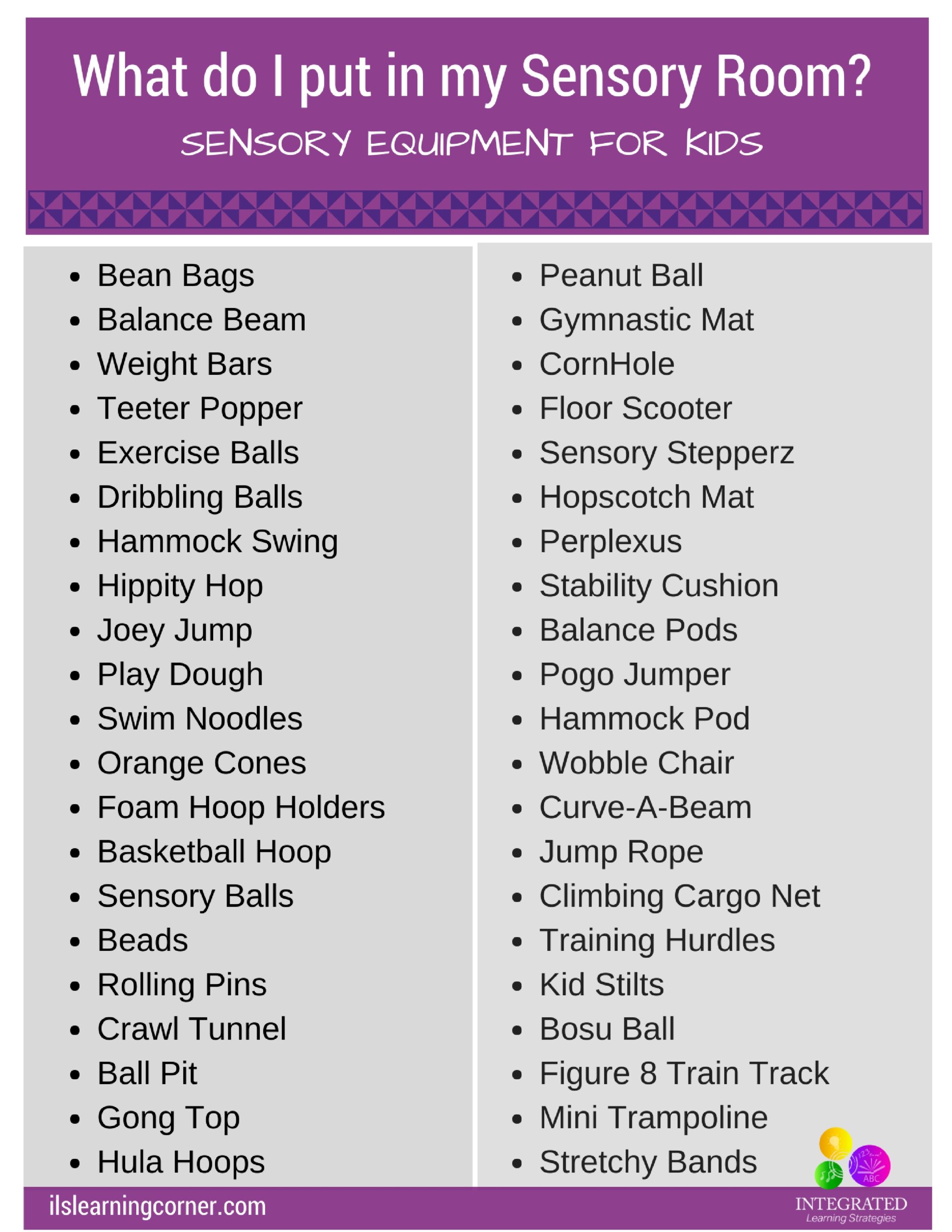Illustrative example of sensory room equipment from Google Search