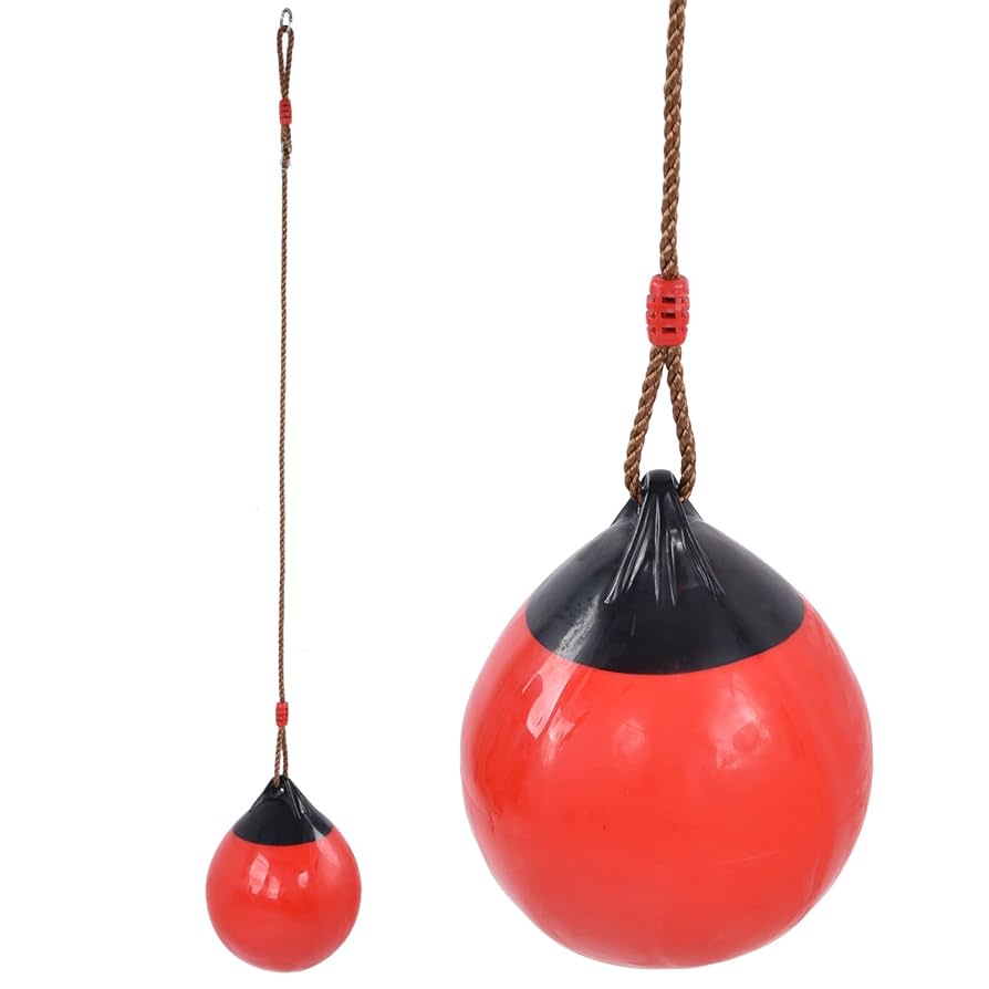 Illustrative example of Sensory Training Plastic Inflatable Hanging Ball Swing from Google Search
