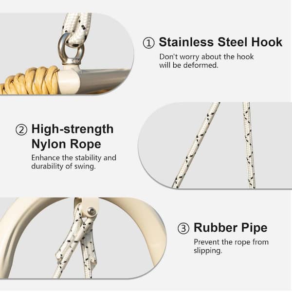 Illustrative example of Stainless Steel Stick Suspension Canvas Swing from Google Search