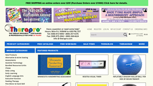 Therapro: Occupational Therapy Products, Assessments, Toys, Games ... - Best sensory room equipment supplier canada