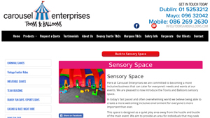 Sensory Space - Event & Party Hire in Ireland | Carousel Enterprises - best SENSORY SPACE in ireland
