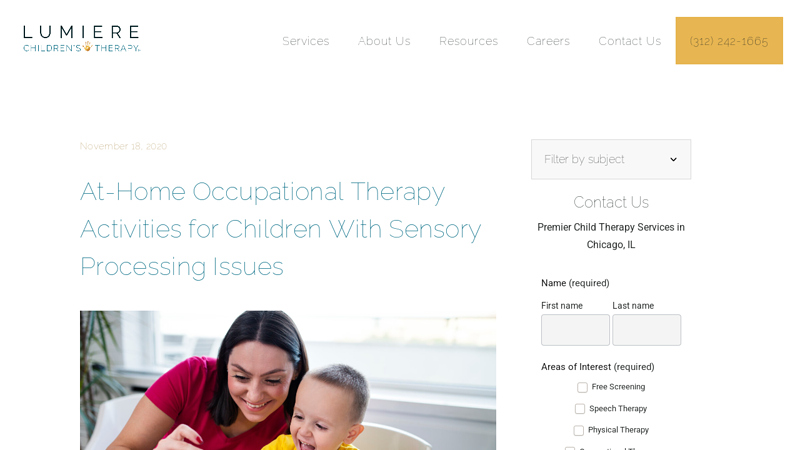 At-Home Occupational Therapy Activities for Children With Sensory ...