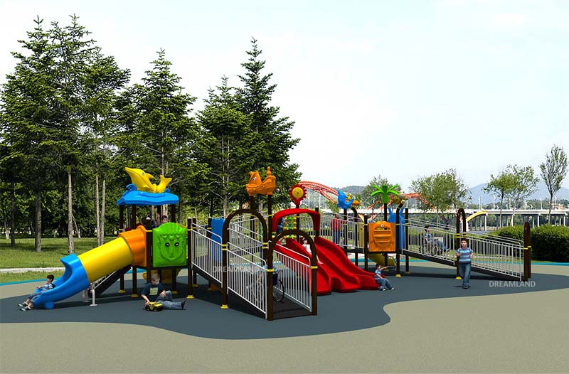 Illustrative image for Disabled children plastic slides outdoor playground