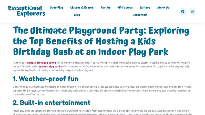 Why Indoor Play Parks Are Perfect for Kids' Birthday Parties